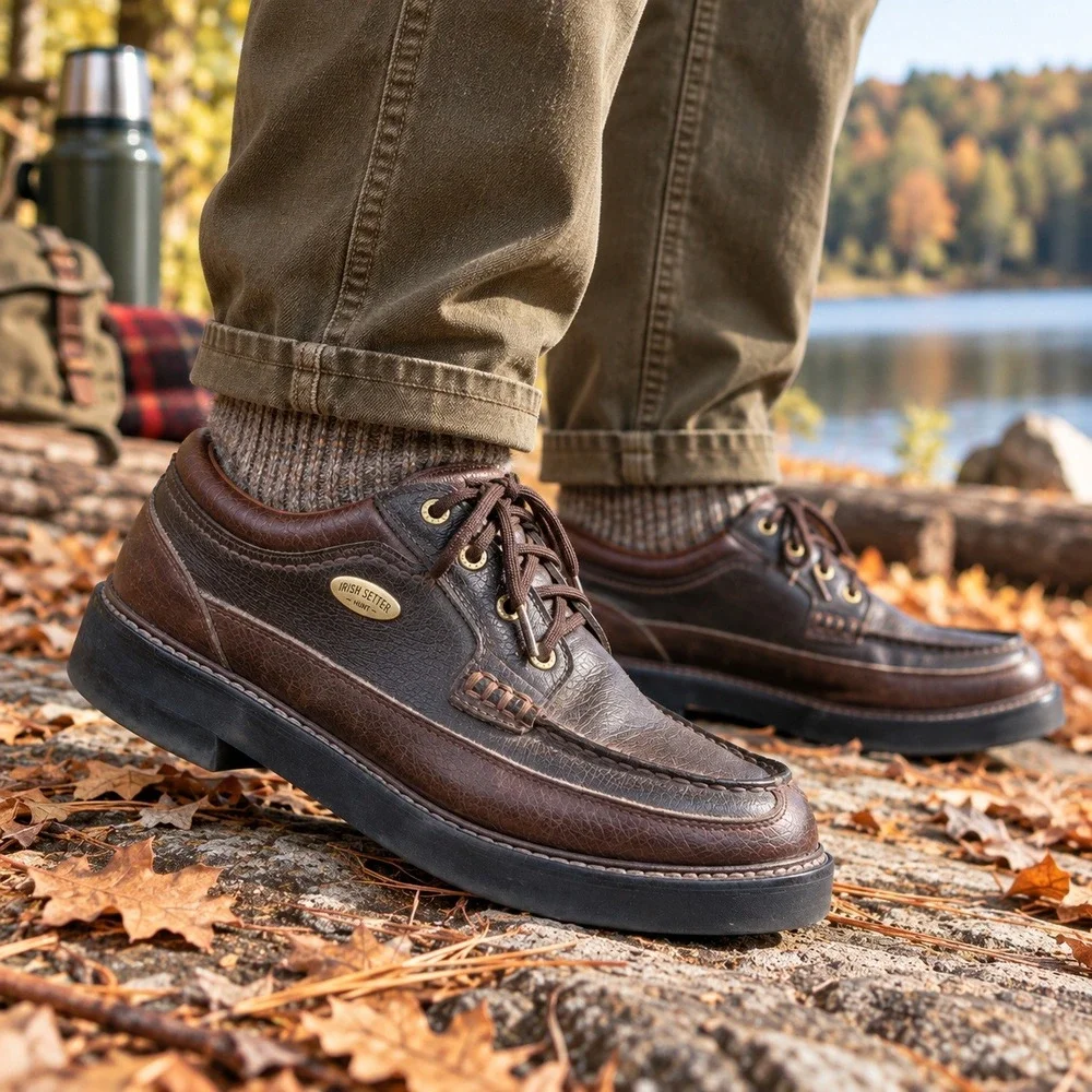 Irish Setter Red Wing Oxford Shoes Leather Moc Toe Rugged Outdoor Men's 10 D